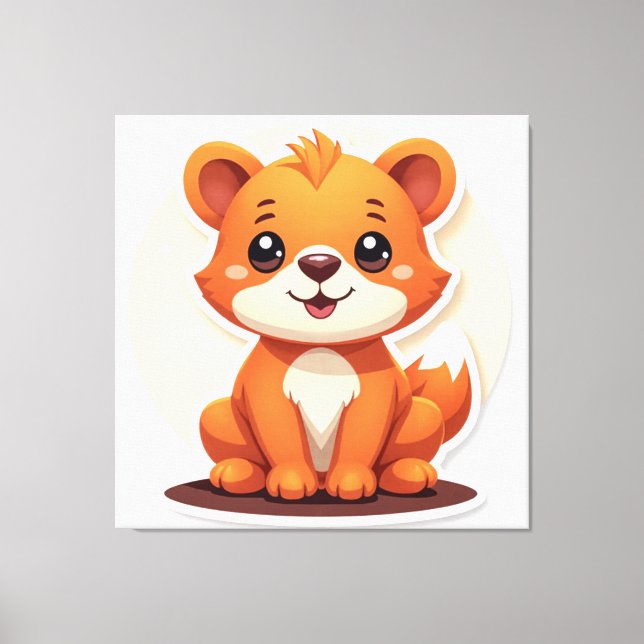 Lienzo Animal de Cute (Anverso)