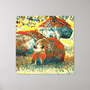 Lienzo AnimalArt_Capybara_004