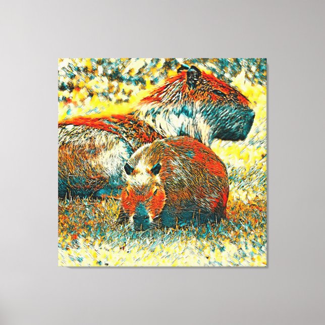 Lienzo AnimalArt_Capybara_004 (Anverso)
