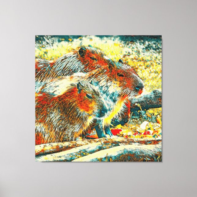 Lienzo AnimalArt_Capybara_005 (Anverso)