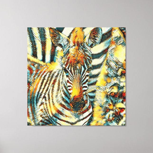 Lienzo AnimalArt_Zebra_002 (Anverso)