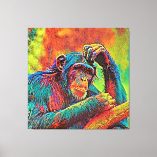 Lienzo AnimalColor_Chimpanzee_008