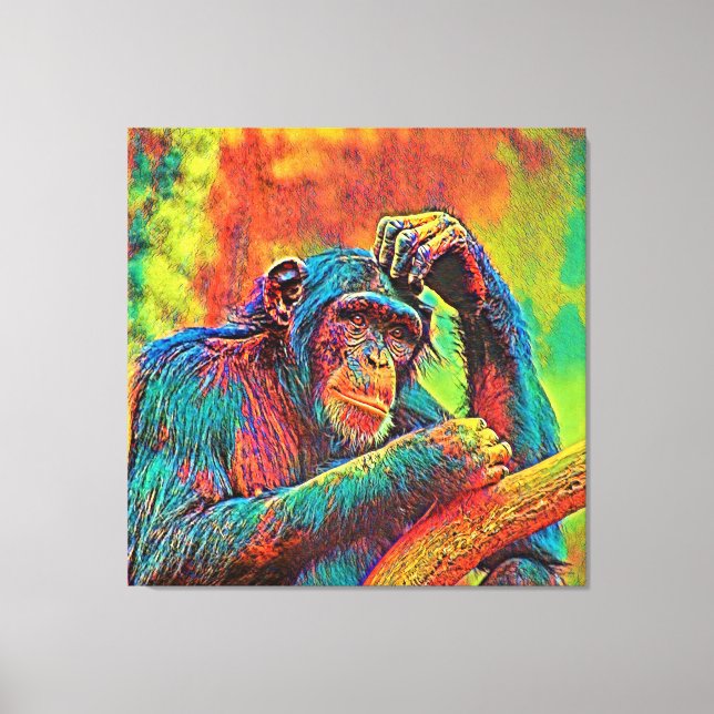 Lienzo AnimalColor_Chimpanzee_008 (Anverso)