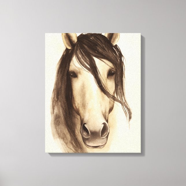 Lienzo Animales de barras acuáticas | Caballo (Anverso)