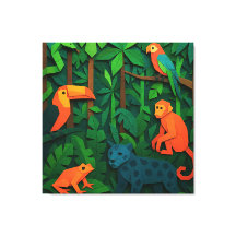Animales doblados del bosque – Vida silvestre de l
