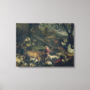 Lienzo Animales entrando en el Arca (aceite sobre lienzo)