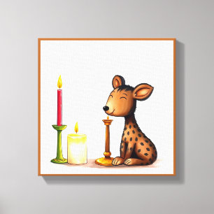 Lienzo Animales Salvajes Disfrazados Vibrantes de Kwanzaa