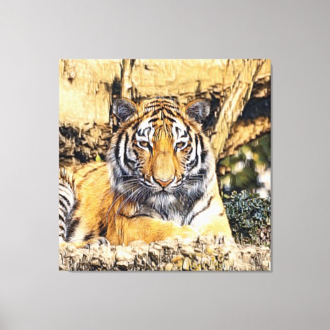 Lienzo AnimalMix_Tiger_009 (Anverso)