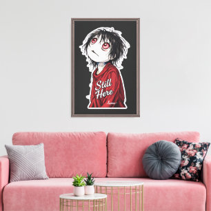 Lienzo Anime oscuro "Still Here" Estética Ilustración gót