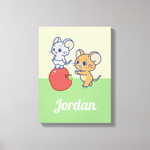 Lienzo Anime Tuffy y Jerry Apple Rolling