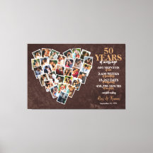 Aniversario de Bodas de Oro en Forma de Corazón