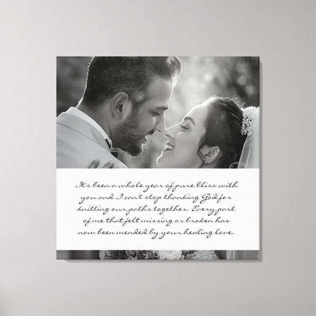Lienzo Aniversario del Año del Boda de Bliss - Canvas (Anverso)