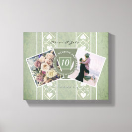 Lienzo Aniversario personalizado 2 Fotos+Plantillas
