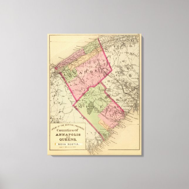 Lienzo Annapolis, condados de Queens, NS (Anverso)