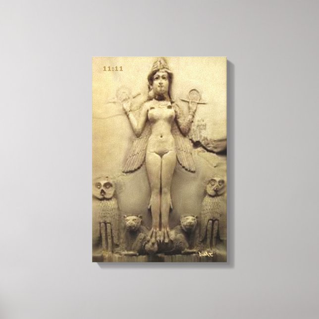 Lienzo ANNUNAKI CANVAS DMT SPIRITUAL GRAFFITI enlil enki (Anverso)