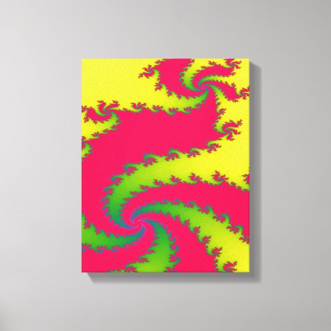 Lienzo Año Nuevo Chino Dragón Fractal (Anverso)