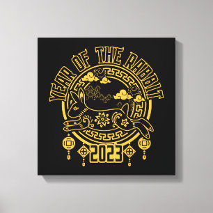 Lienzo Año nuevo lunar chino del conejo