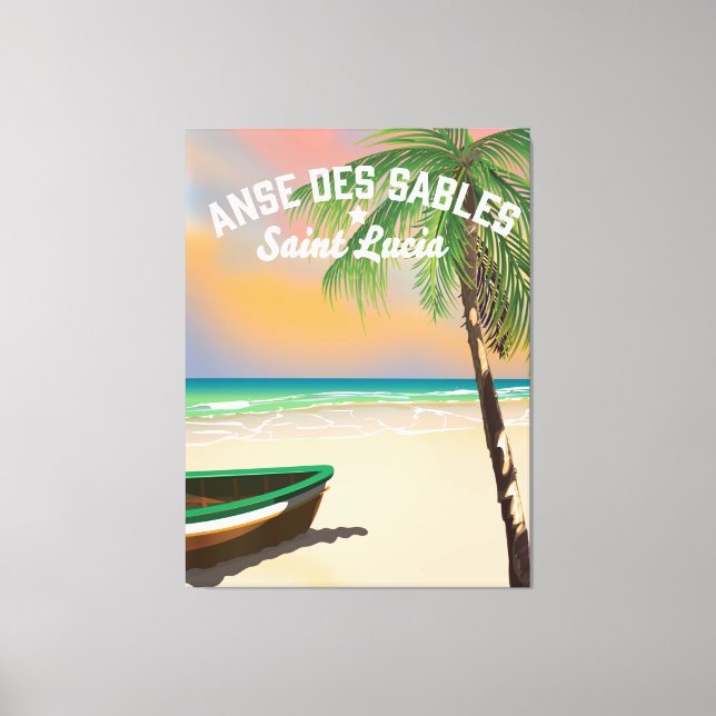 Lienzo Anse Des Sables Santa Lucía (Anverso)