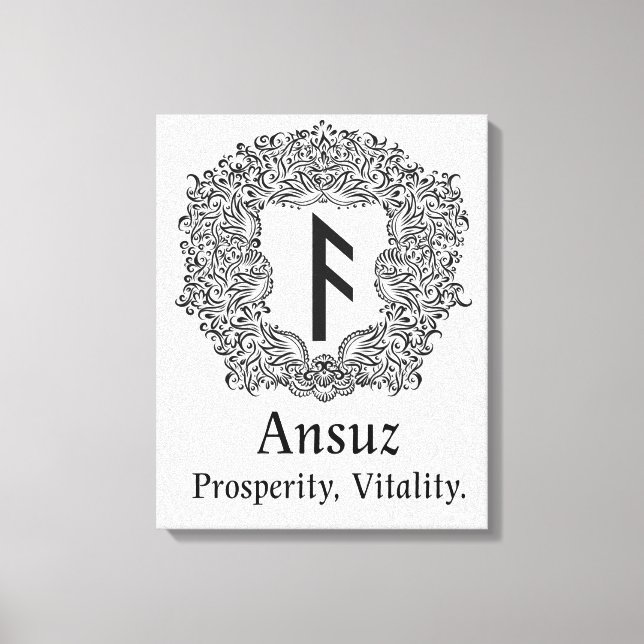 Lienzo Ansuz-rune / Prosperidad, Vitalidad (Anverso)