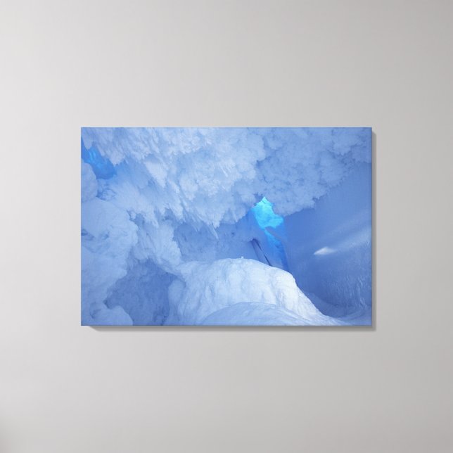 Lienzo Antártida, Isla Ross, Cabo Evans, Cueva de Nieve (Anverso)