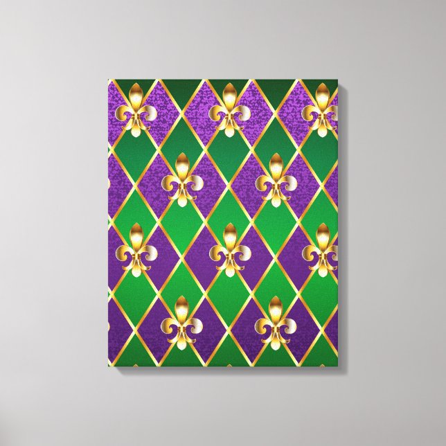 Lienzo Antecedentes de joyas Mardi Gras (Anverso)