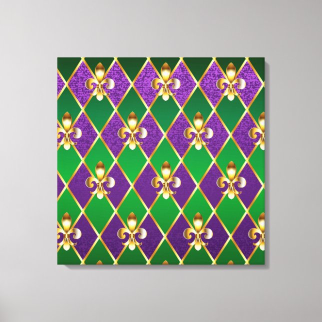 Lienzo Antecedentes de joyas Mardi Gras (Anverso)