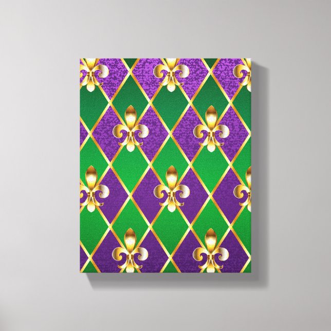 Lienzo Antecedentes de joyas Mardi Gras (Anverso)