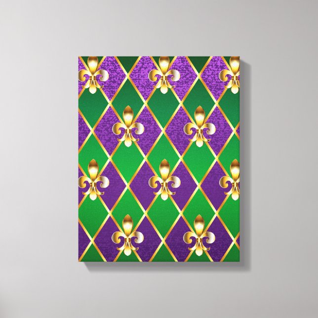 Lienzo Antecedentes de joyas Mardi Gras (Anverso)