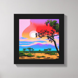 Lienzo Antecedentes del desierto abstracto