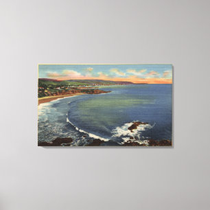 Lienzo Antena de las ensenadas a lo largo de la costa