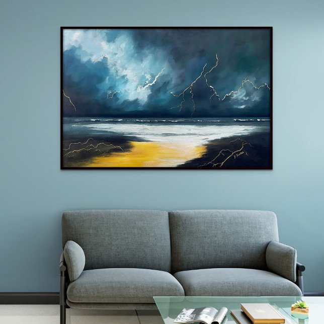 Lienzo Antes de la Tormenta – Paisaje marino abstracto (Before The Storm – Abstract Seascape)