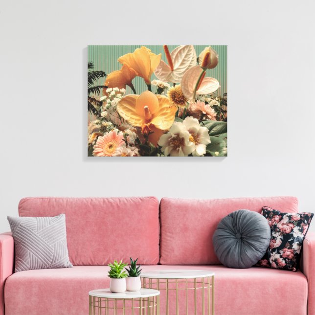 Lienzo Anthurium and Tropical Floral Arrangement (Insitu (Sala de estar))