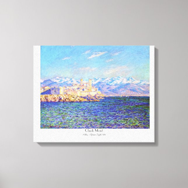 Lienzo Antibes, efecto de tarde, 1888 Claude Monet fresco (Anverso)