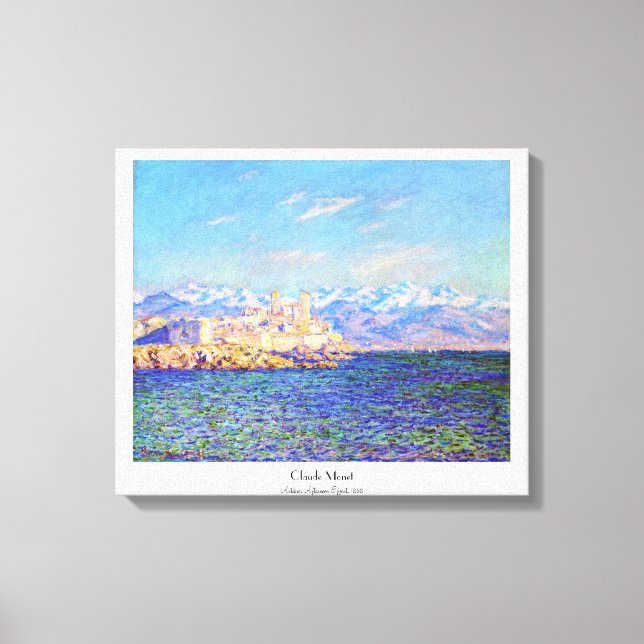 Lienzo Antibes, efecto de tarde, 1888 Claude Monet fresco (Anverso)