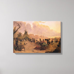 Lienzo Antigua Danza de la Medicina de Eastman, Nativo Am