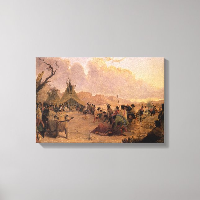 Lienzo Antigua Danza de la Medicina de Eastman, Nativo Am (Anverso)