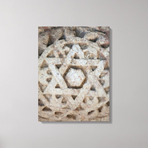 Lienzo Antigua talla de la estrella de David, Israel