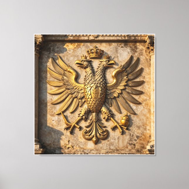 Lienzo Antiguo Bajorrelieve de Piedra del Soberano Ilirio (Anverso)