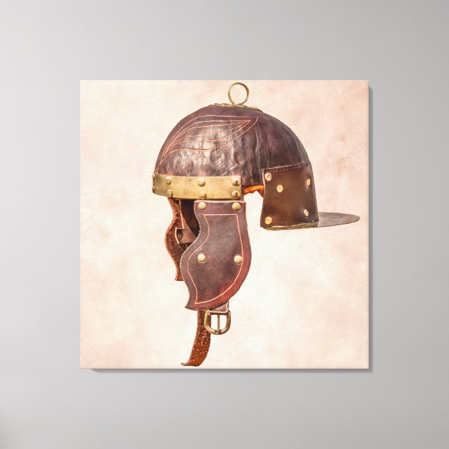 Lienzo Antiguo casco militar romano (Anverso)