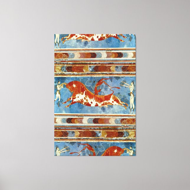 Lienzo Antiguo Creta Minoana Fresco (Anverso)