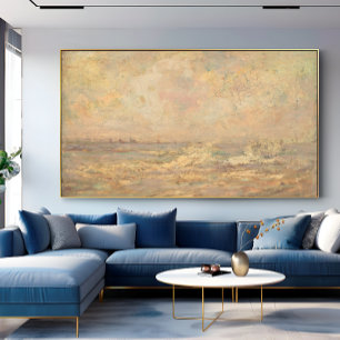 Lienzo Antiguo Pastel Romántico Marítimo Costero