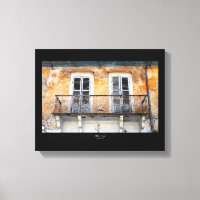 Antiguos balcones de edificios, Limassol, poster d