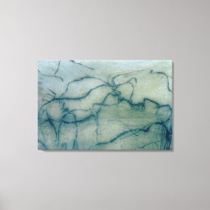 Lienzo Antílope y bisonte, Perigordian (pintura de