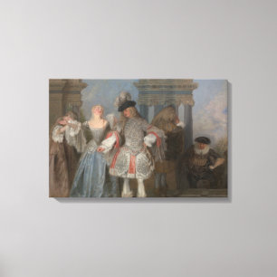 Lienzo Antoine Watteau - Los comediantes franceses