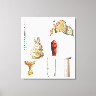 Lienzo Antonio Gaudi. Barcelona. España. Arquitectura