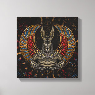 Lienzo Anubis - Dios egipcio