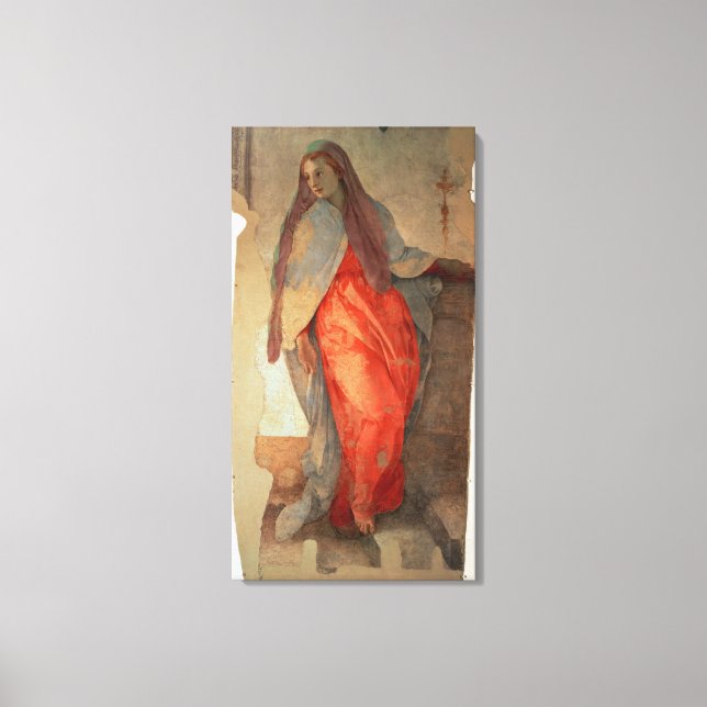 Lienzo Anunciación, detalle de la Virgen, c.1527 (fr (Anverso)