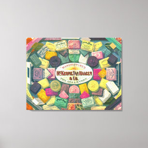 Lienzo Anuncio 1865 del jabón del vintage