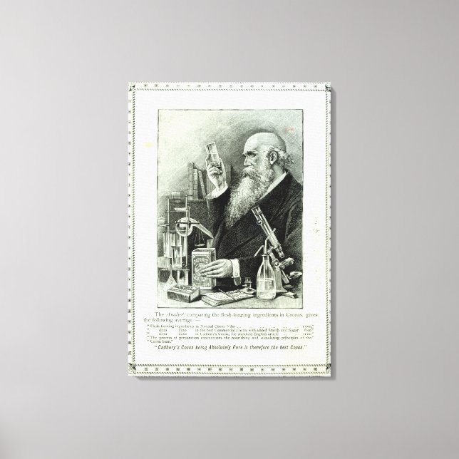 Lienzo Anuncio de "Cadbury's Cocoa" (Anverso)