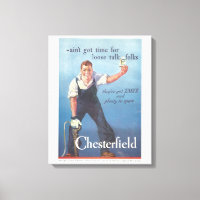 Anuncio de cigarrillos de Chesterfield de época